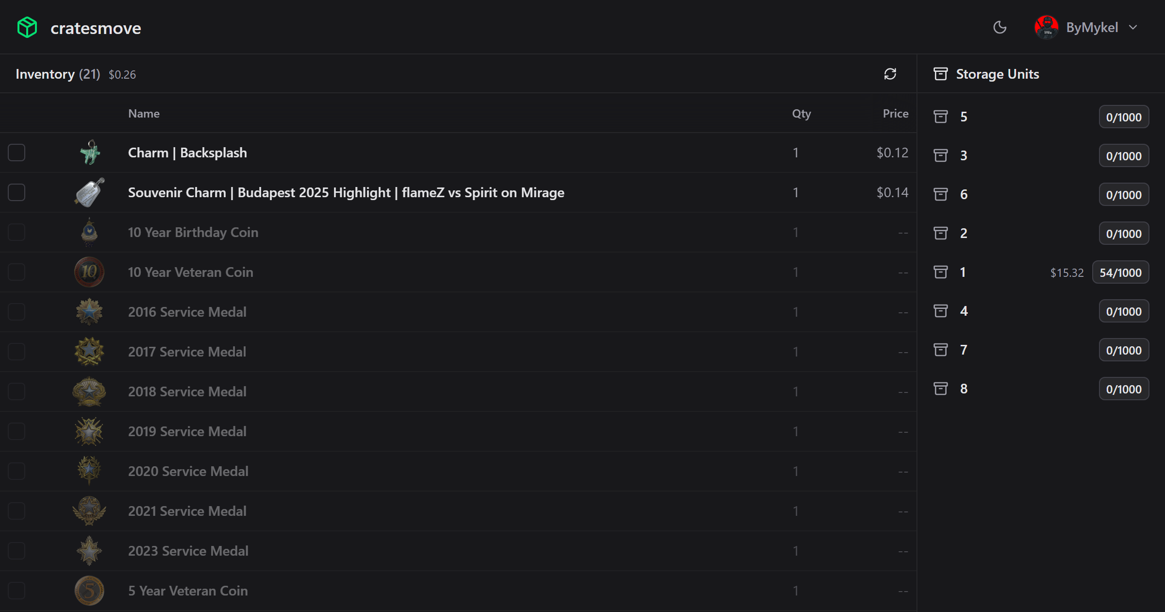 Cratesmove application screenshot